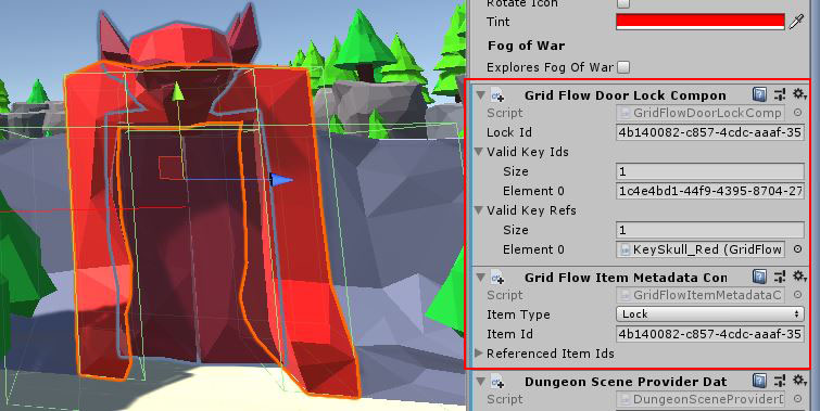 New Components attached to the Locked Door Prefab