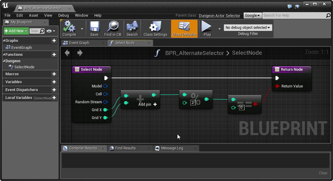 Override function to define logic