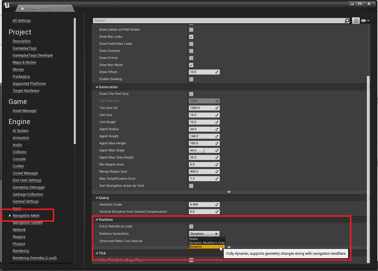 Runtime Navigation Mesh Generation