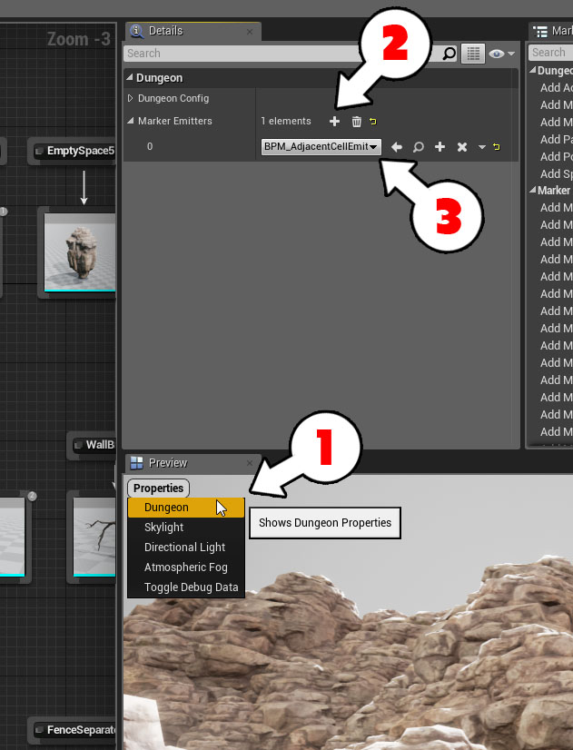 Theme Editor’s 3D Viewport > Properties > Dungeon