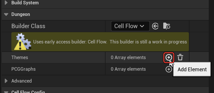 The add button next to Themes